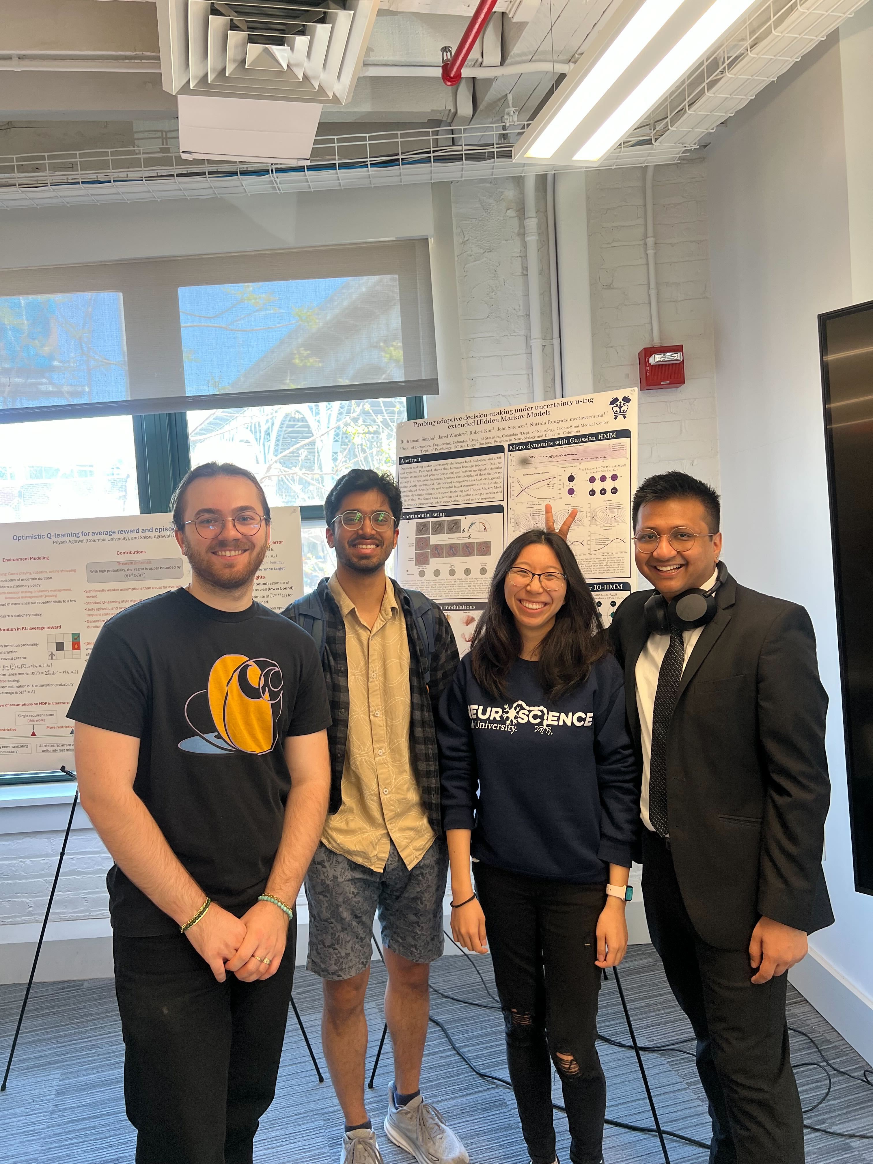 Rudra presents a poster at Foundations of Data Science Workshop